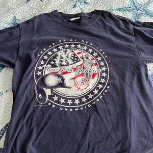 Majestic Navy Blue Cotton T-Shirt